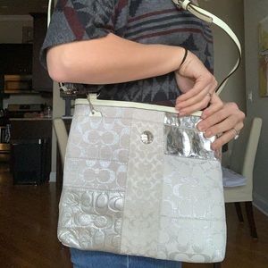 White COACH crossbody purse